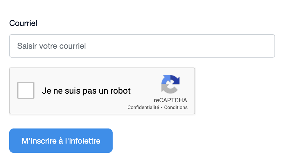 Infolettre attaque informatique, CAPTCHA, reCAPTCHA